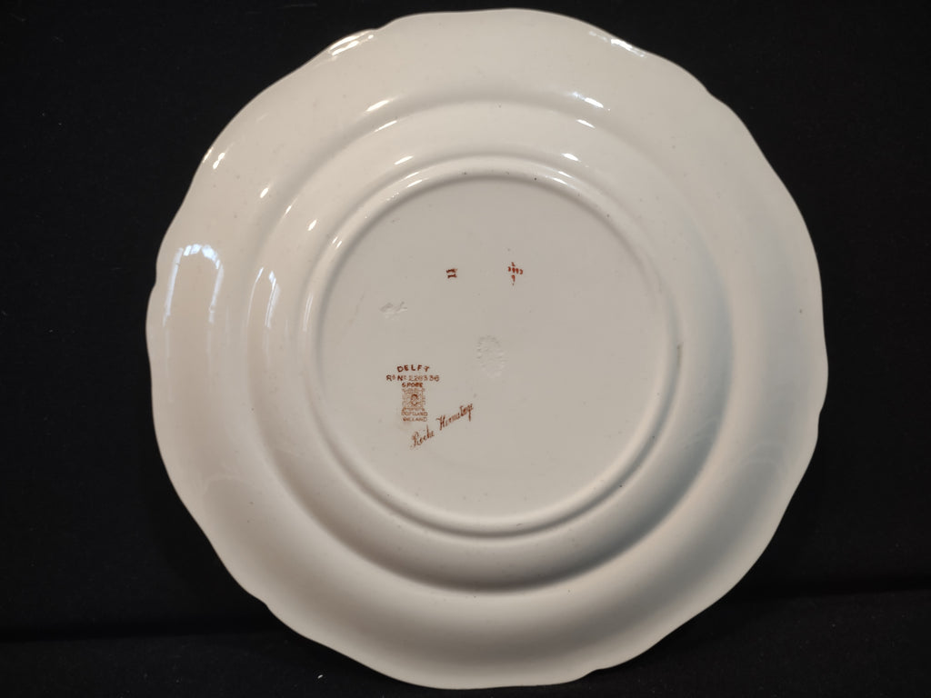 Vintage Spode Delft Plate English Countryside Ironstone (lot 5751)