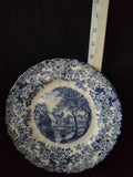 Vintage Johnson Brothers Dinner Plate Ironstone Mill Stream Blue (Lot 5582)