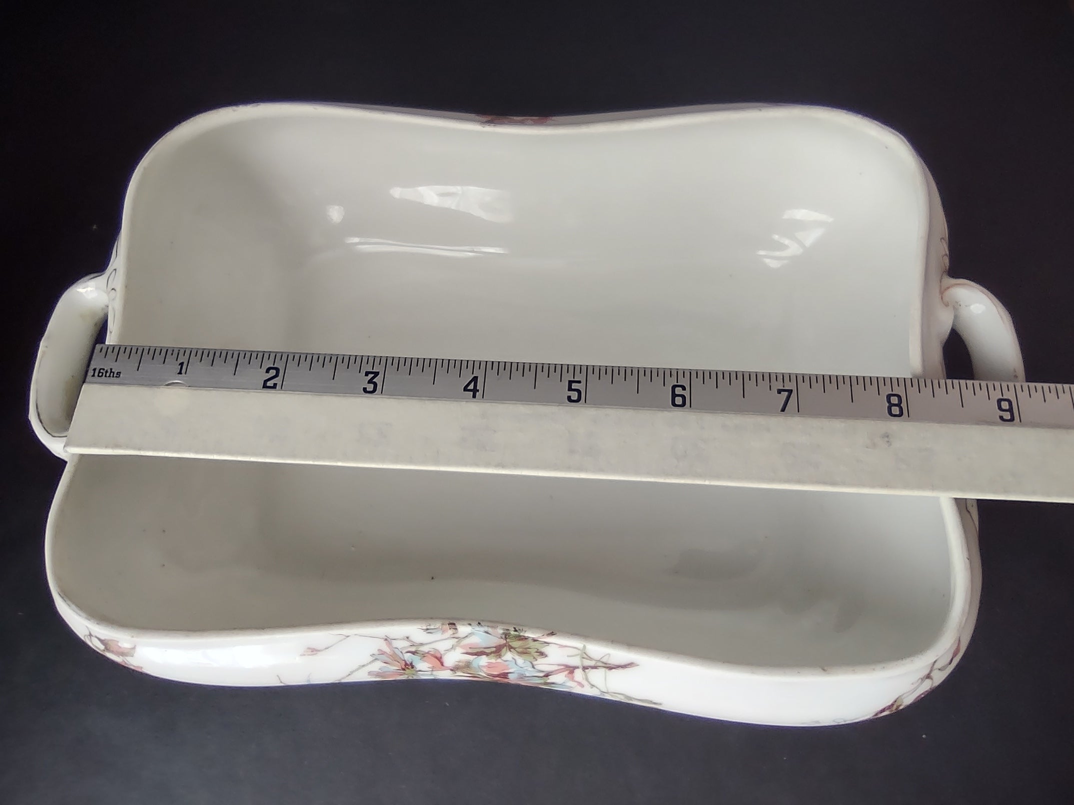 Depose Haviland Limoges Blue Flower Serving Bowl NO LID (lot 961)