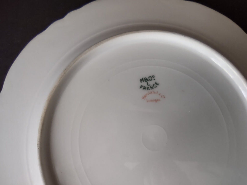 Haviland Limoges Roses Gold Trim Luncheon Salad Plate 8-1/2" (lot 359)