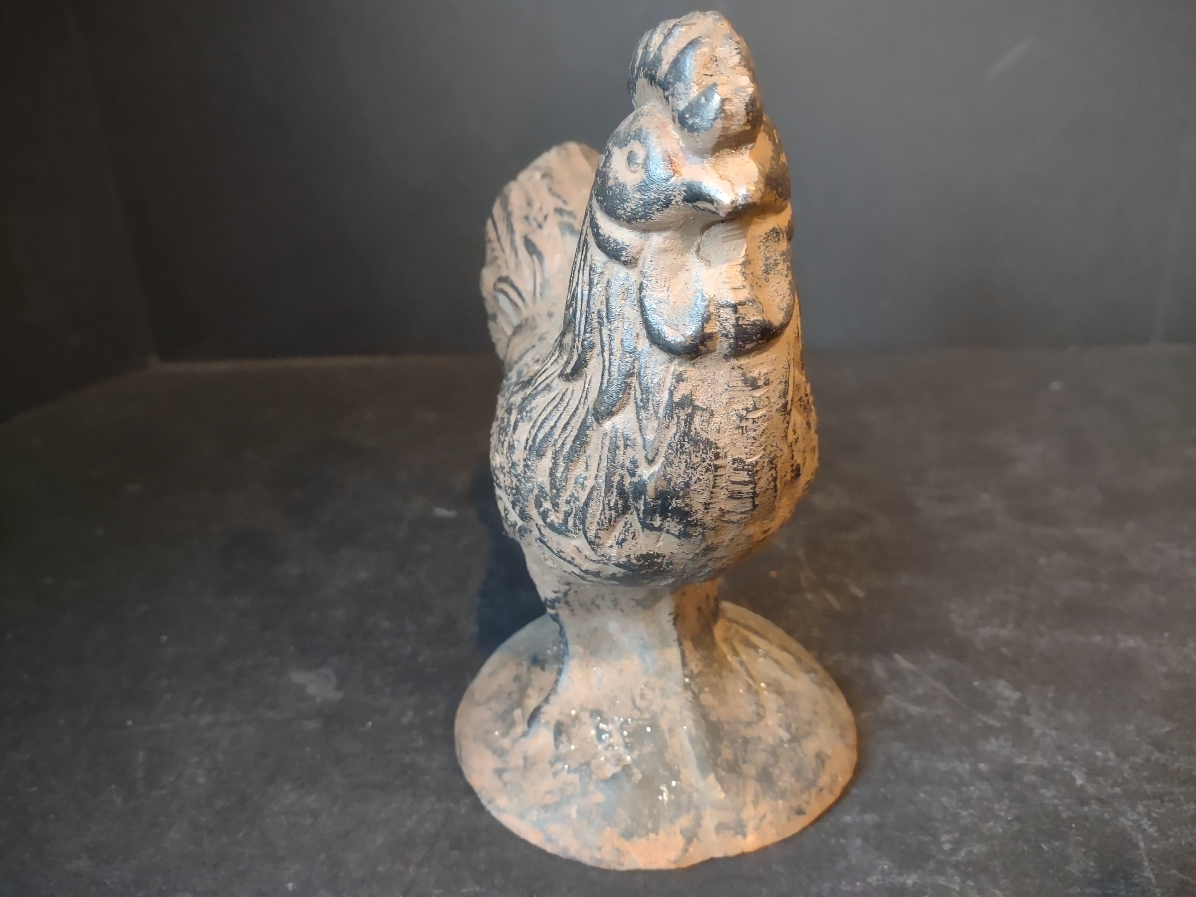 Vintage Cast iron Rooster Candle Holder (lot 2460)