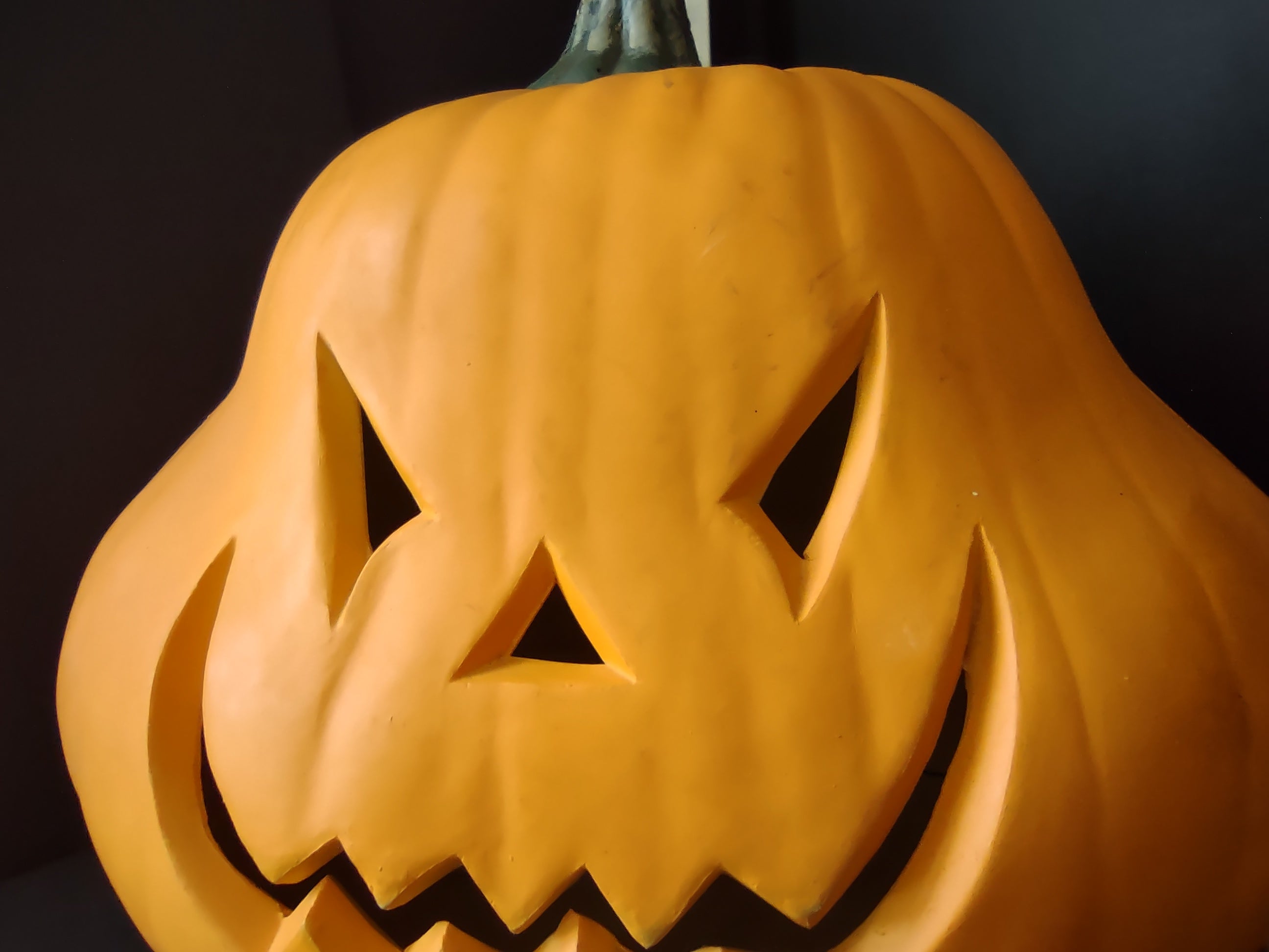 Large 12" Vintage Jack-O'-Lantern Foam Blow Mold Lighted Pumpkin (lot 3014j)