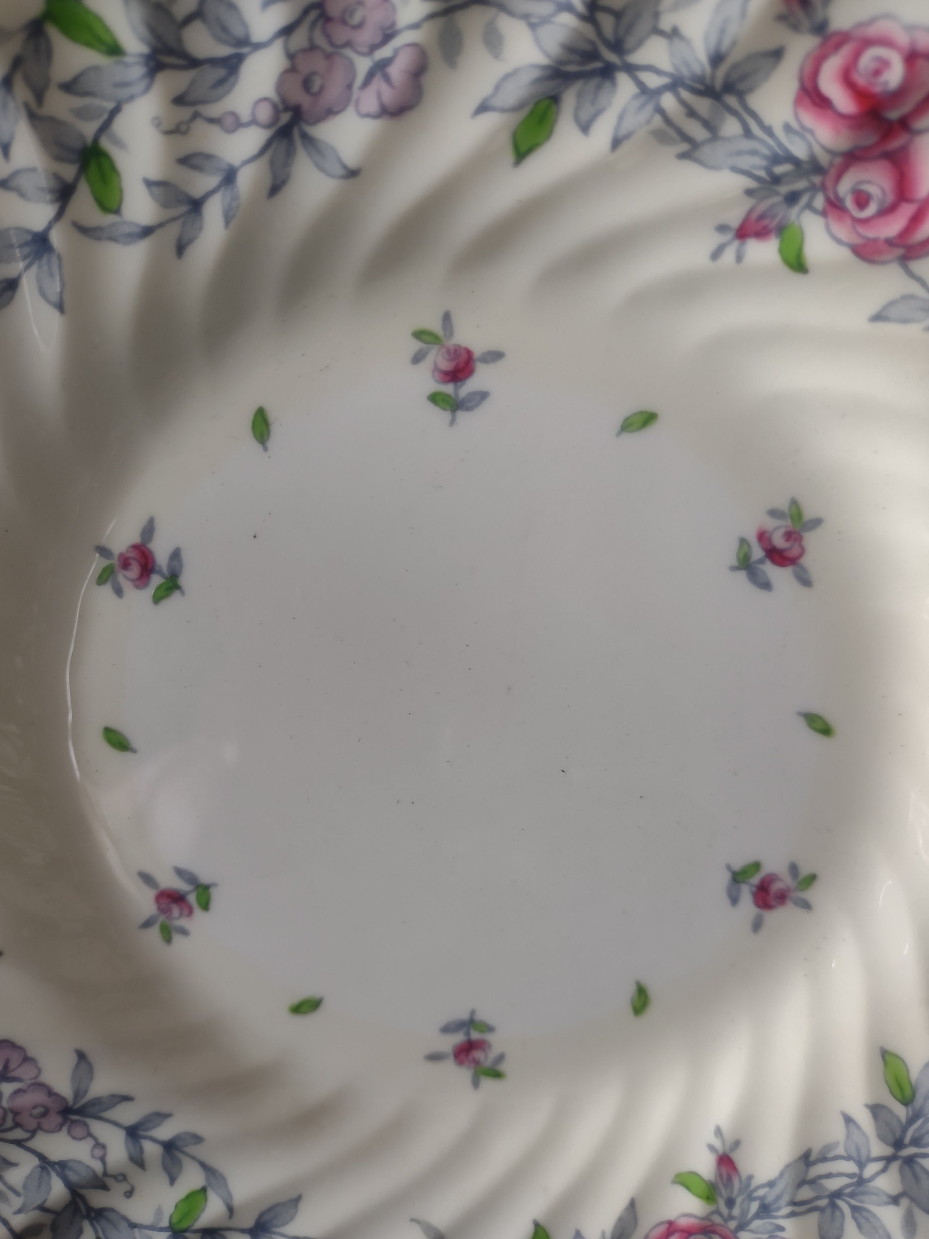 Vintage Minton Printemps Small 6" Plate Bone China Floral Gold x 3 (Lot 5472)