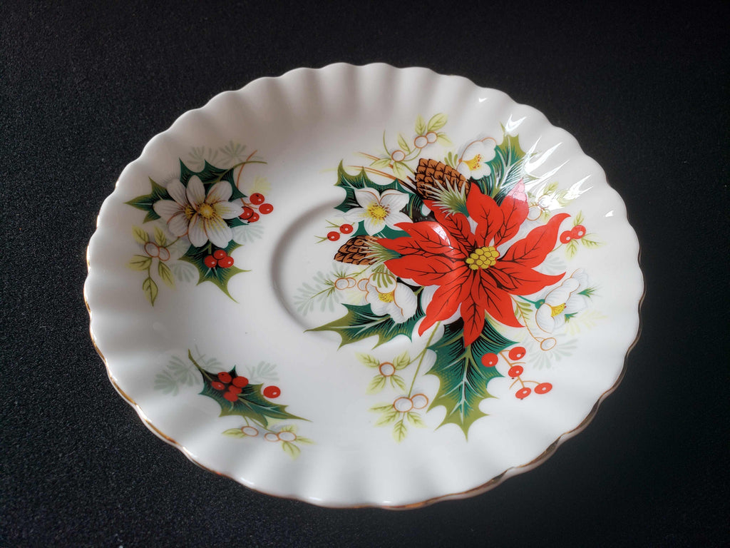 Vintage Royal Albert Bone China Yuletide Saucer ONLY (lot 2014)
