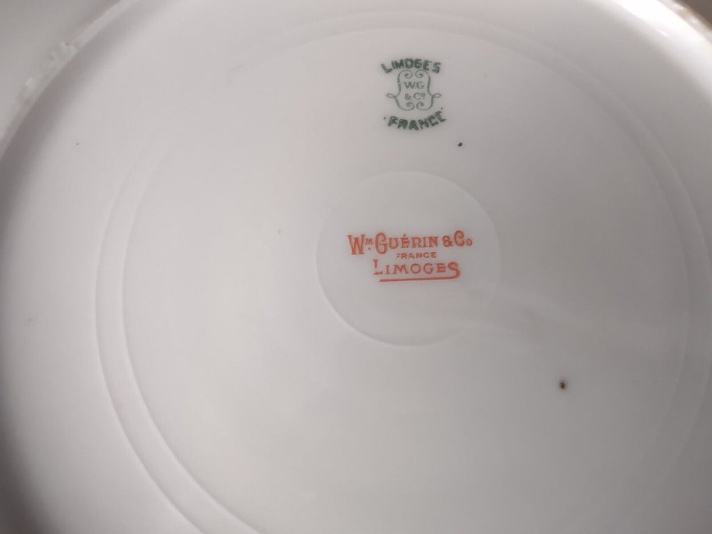 Wm Guering Limoges France 5 x Dinner Plate Yellow Gold Design (lot 531)