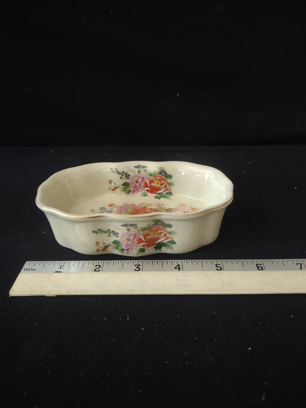 Okura Imperial Oriental Bath Set Tumbler Toothbrush Holder Soap Dish (Lot 3451t)