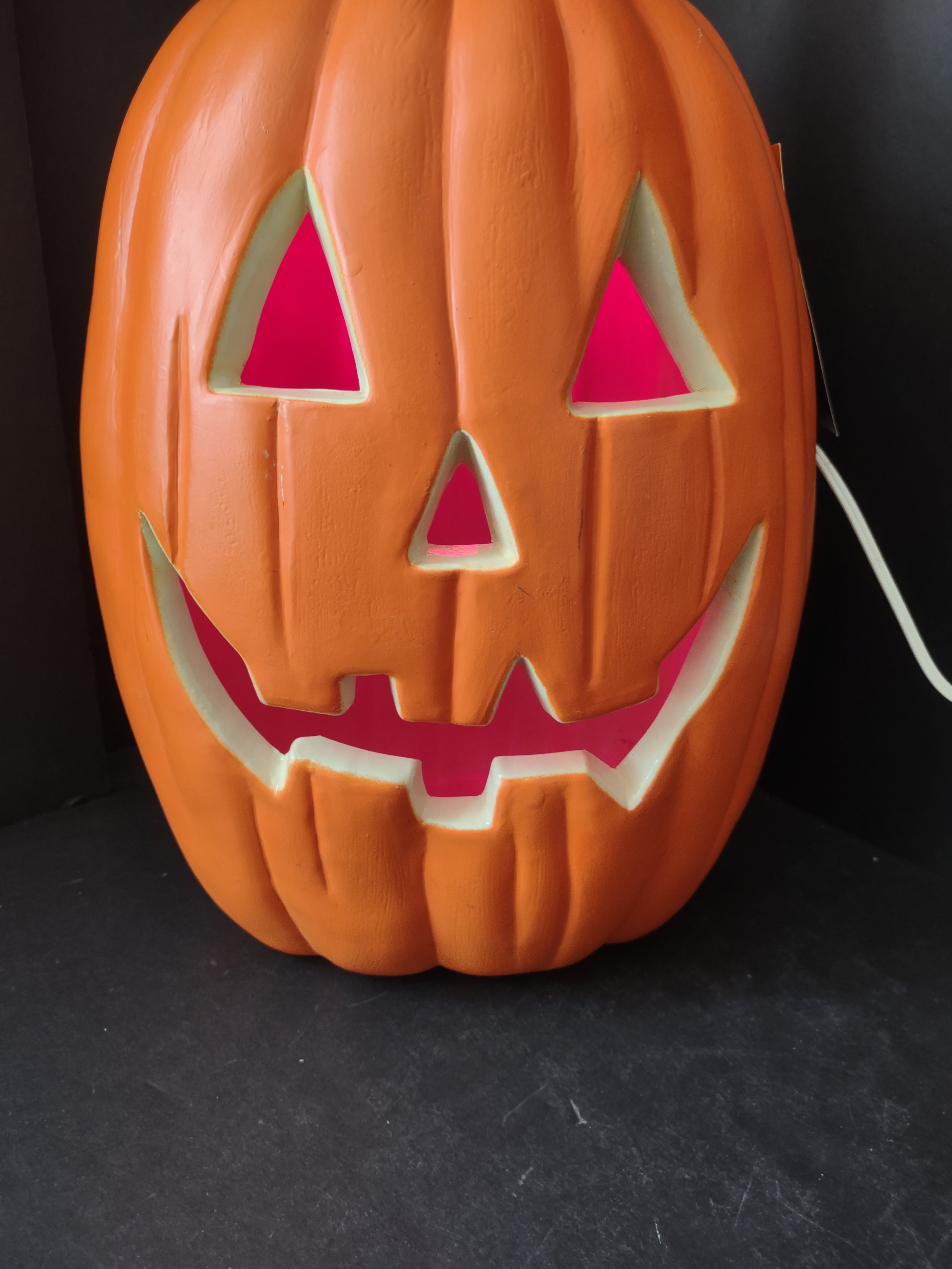 Large 16" Vintage GEMMY Jack-O'-Lantern Foam Blow Mold Lighted Pumpkin lot 3012j