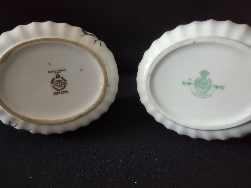 Vintage Set of 2 Minton Sugar Bowl NO Lid IMPERFECT Planter(lot 5520)
