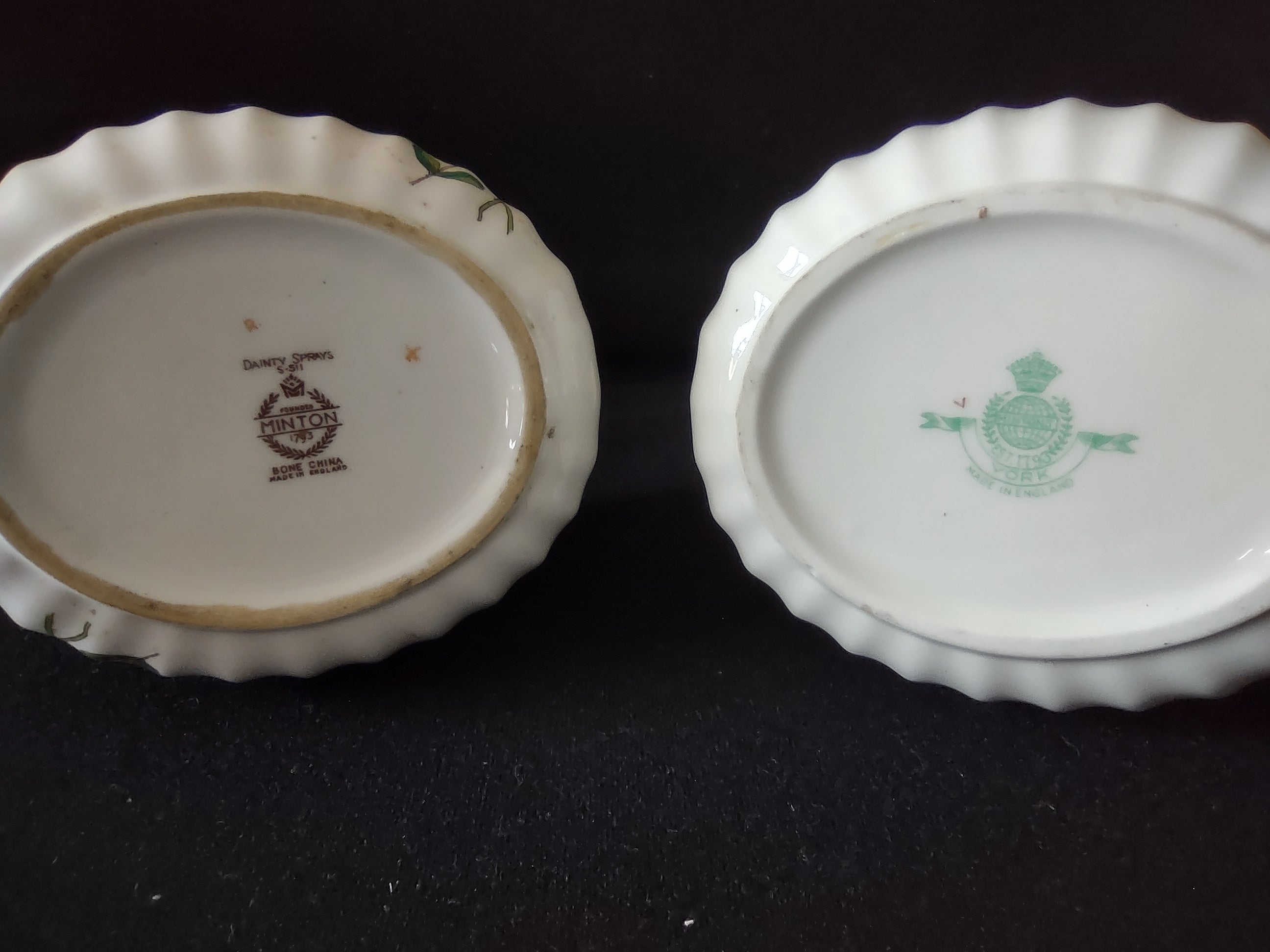 Vintage Set of 2 Minton Sugar Bowl NO Lid IMPERFECT Planter(lot 5520)