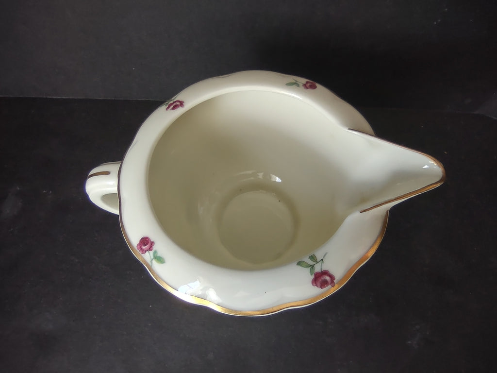 Haviland Limoges Creamer Pitcher Peony Flower Cream (lot 930)