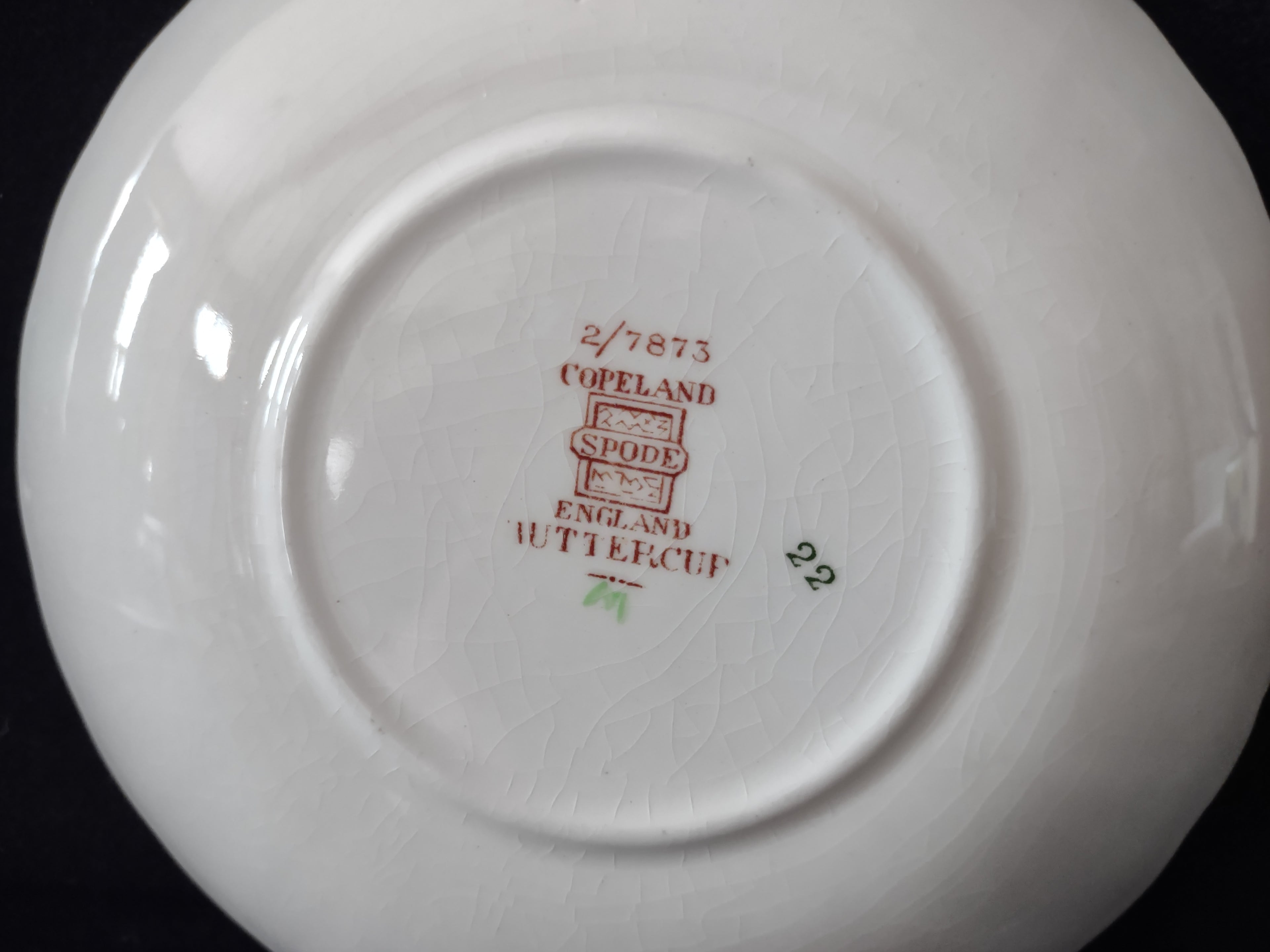 Vintage Spode Buttercup Saucer 2/7873 English Countryside Ironstone (lot 5750)