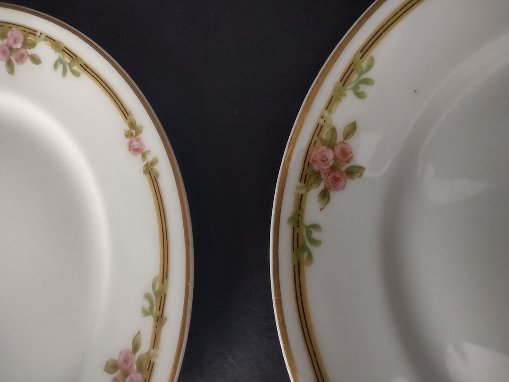 Haviland Limoges Schleiger 625 A Red Rose 2 x Dessert Plate 6-1/4" (lot 539