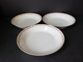 Haviland Limoges France 3 x Coupe Soup Plate Gold Trim Pink Rose Garland lot 568