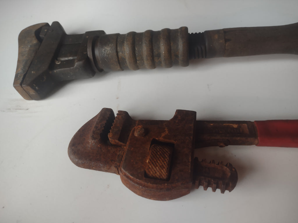 Vintage Set 4 Pipe Wrench (lot 1374)