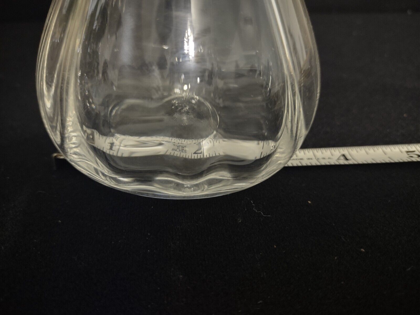 Clear Glass Art Pear Decoration