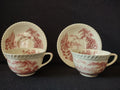 Vintage Castle On Lake Johnson Teacup Saucer x 2 English Countryside (lot 5706