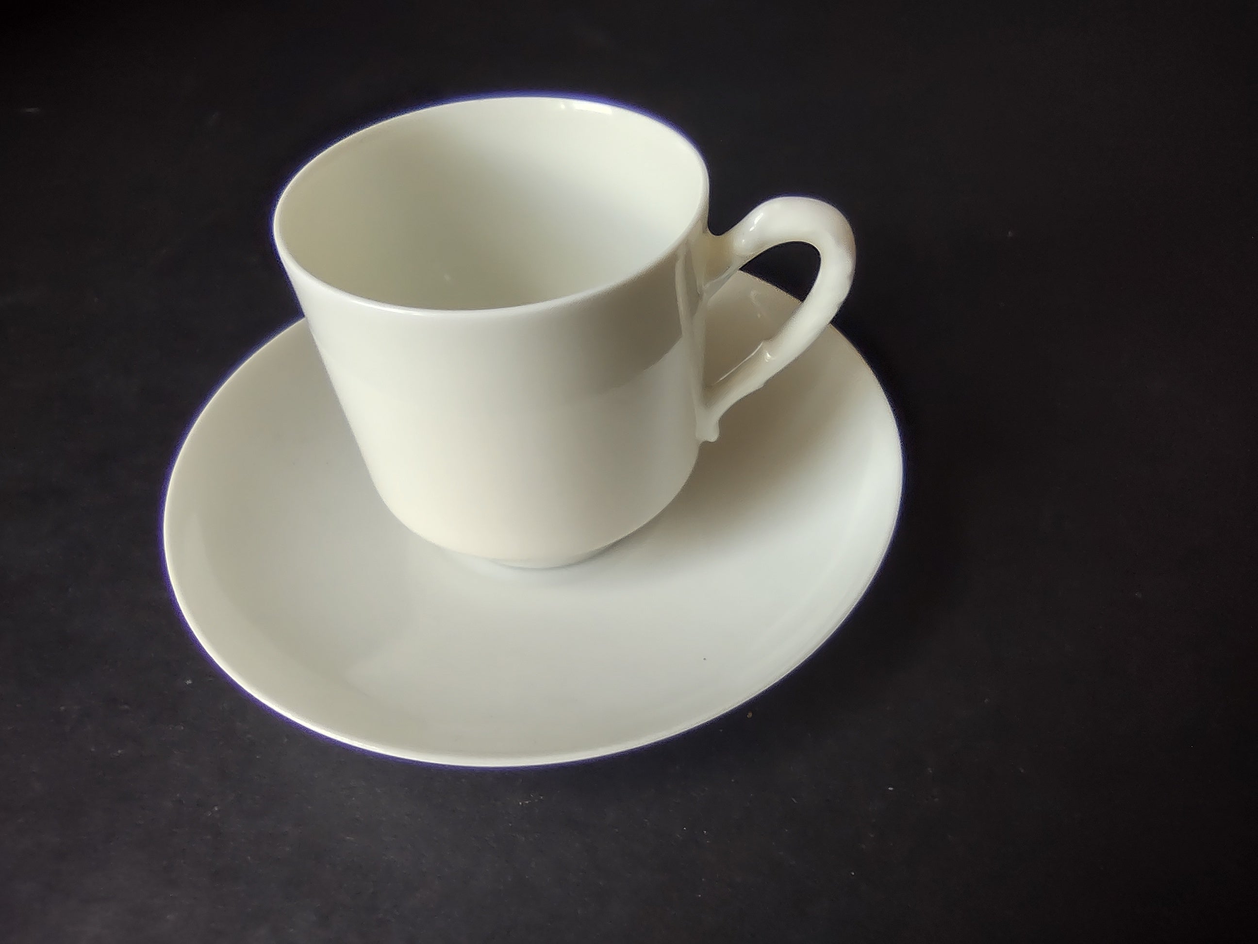 Haviland France Limoges Demitasse Cup and Saucer Plain White (lot 1027)