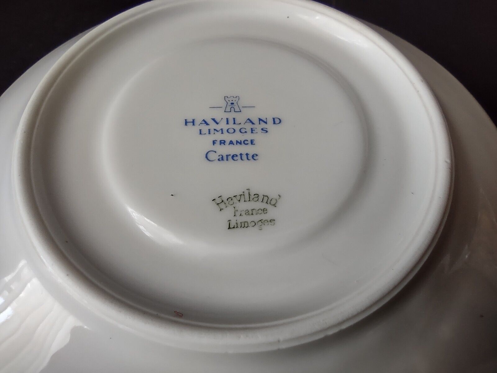 Haviland Limoges France Carette Saucer ONLY Green Design (lot 736)