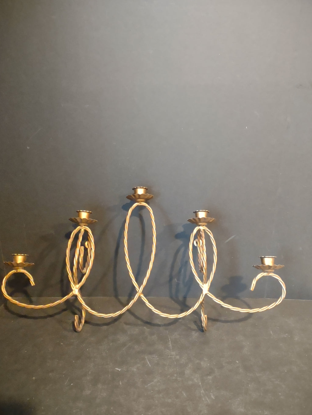 Vintage Home Interior Twisted Candle Holder (lot 2636c)