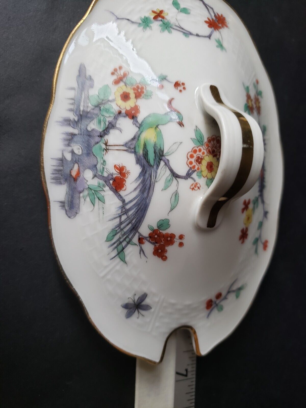 Haviland Limoges France Gold Pheasant Lid ONLY for the Gravy Bowl (lot 594)