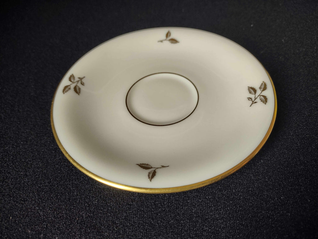 Vintage Lenox Rhodora Saucer ONLY for Demitasse Cup Rose Flower Gold (lot 1796)