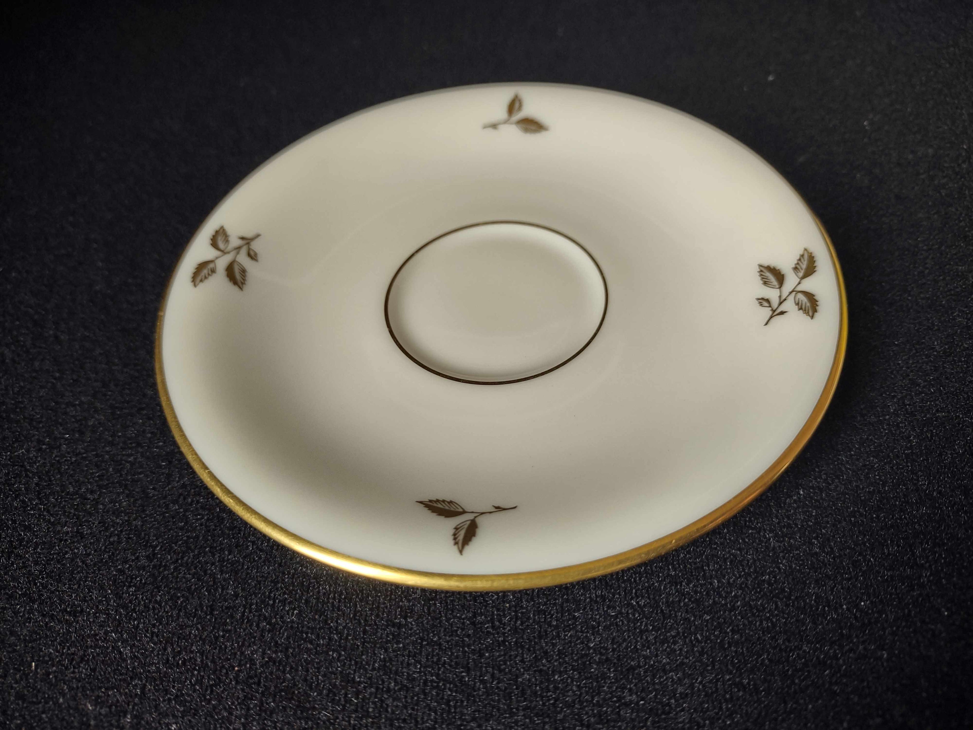 Vintage Lenox Rhodora Saucer ONLY for Demitasse Cup Rose Flower Gold (lot 1796)