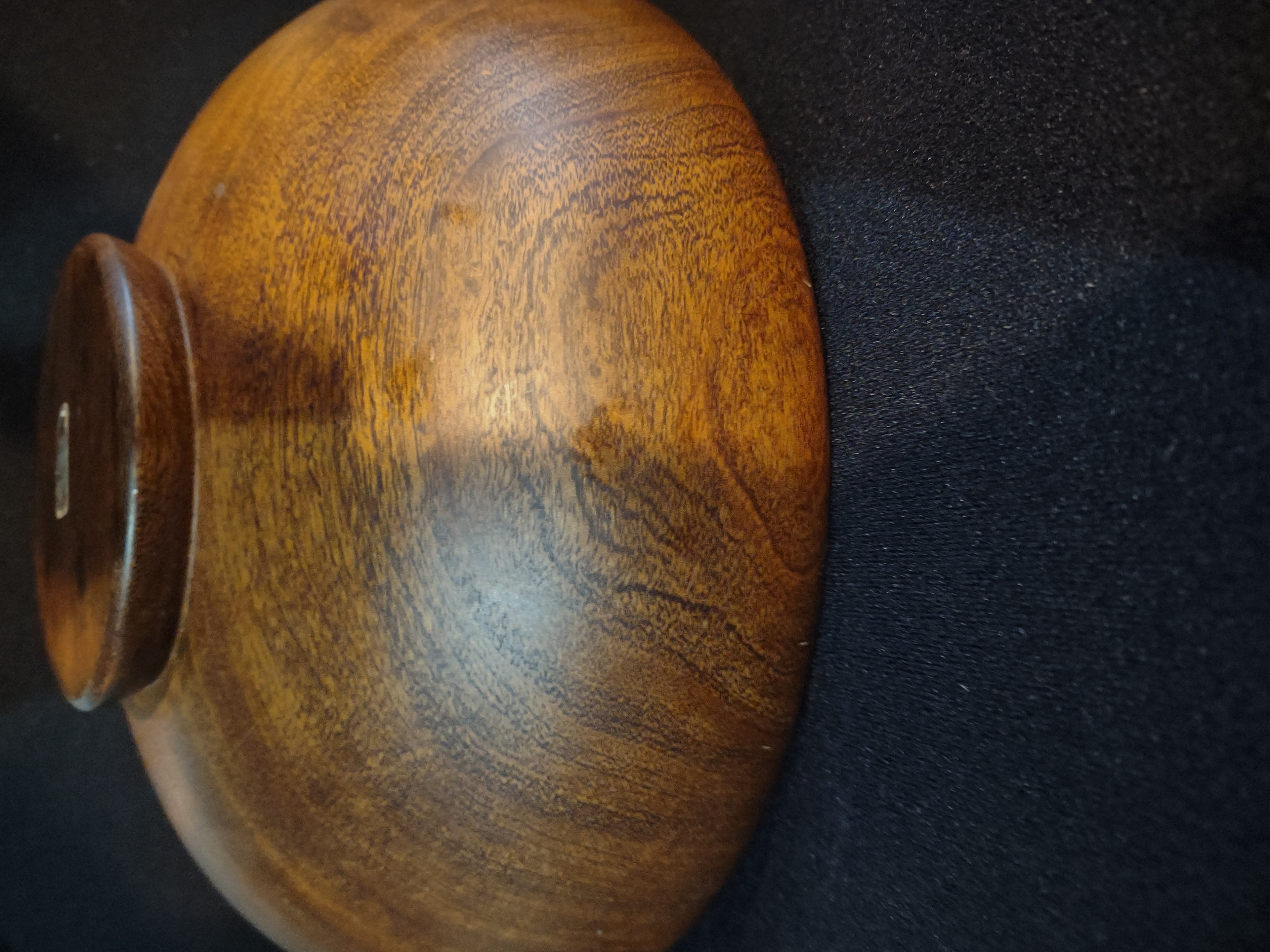 Vintage Wooden Large Salad Bowl 4 Small Bowls Serving Utensils (Lot 5231)