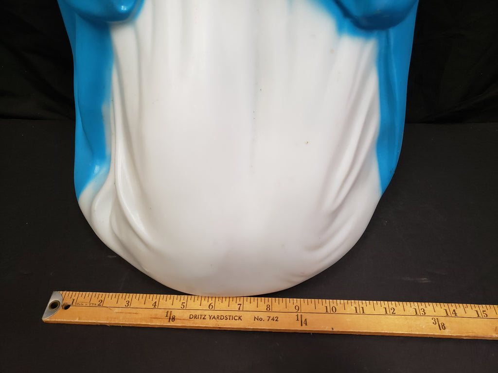 Vintage Christmas Outdoor Blue Open Eyes Mary Blow Mold 27" (lot 2265)