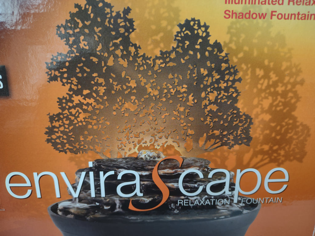 Envirascape Illuminated Relaxation Shadow Fountain Soothing Homedics (Lot 3032t)