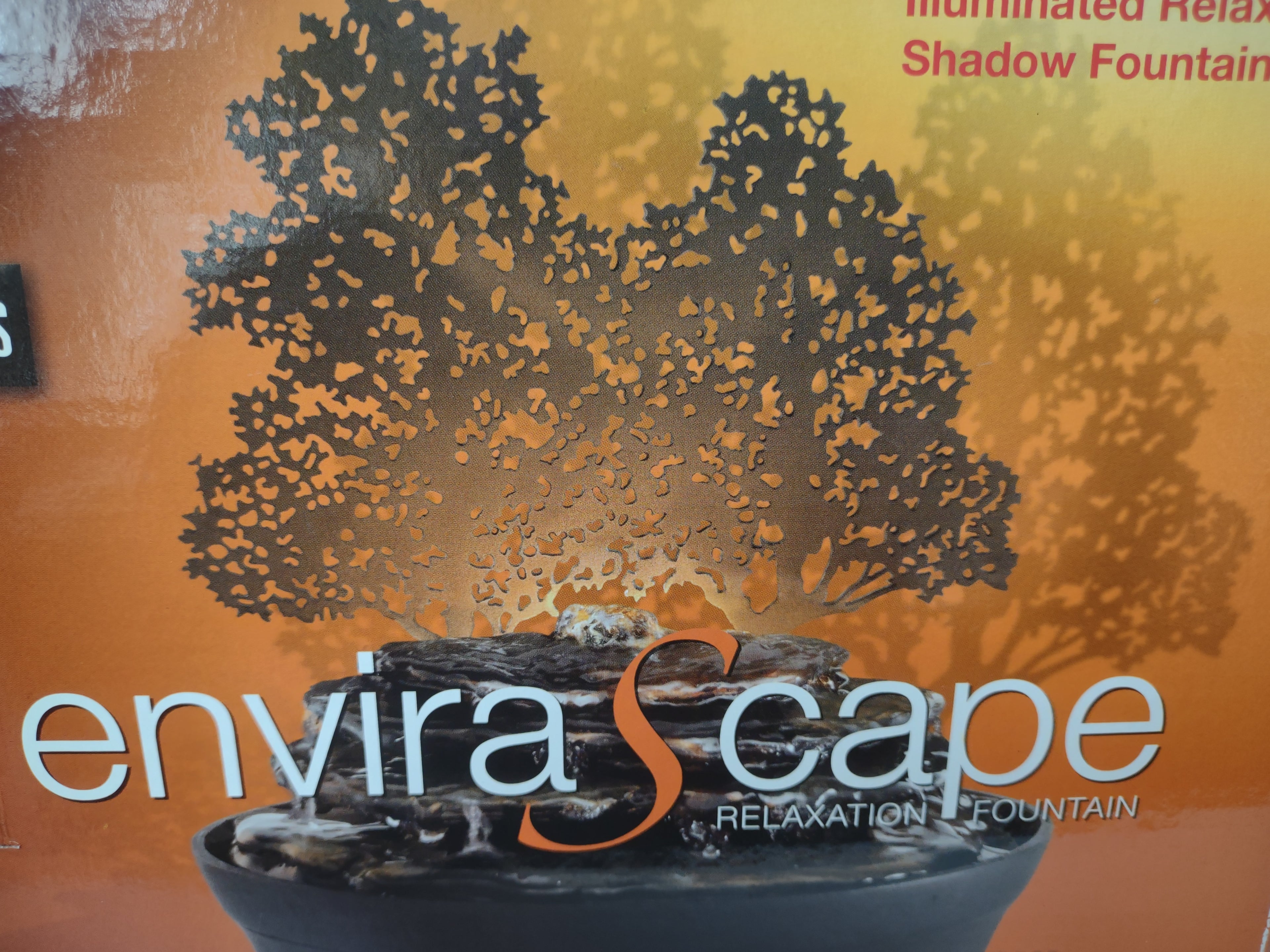 Envirascape Illuminated Relaxation Shadow Fountain Soothing Homedics (Lot 3032t)