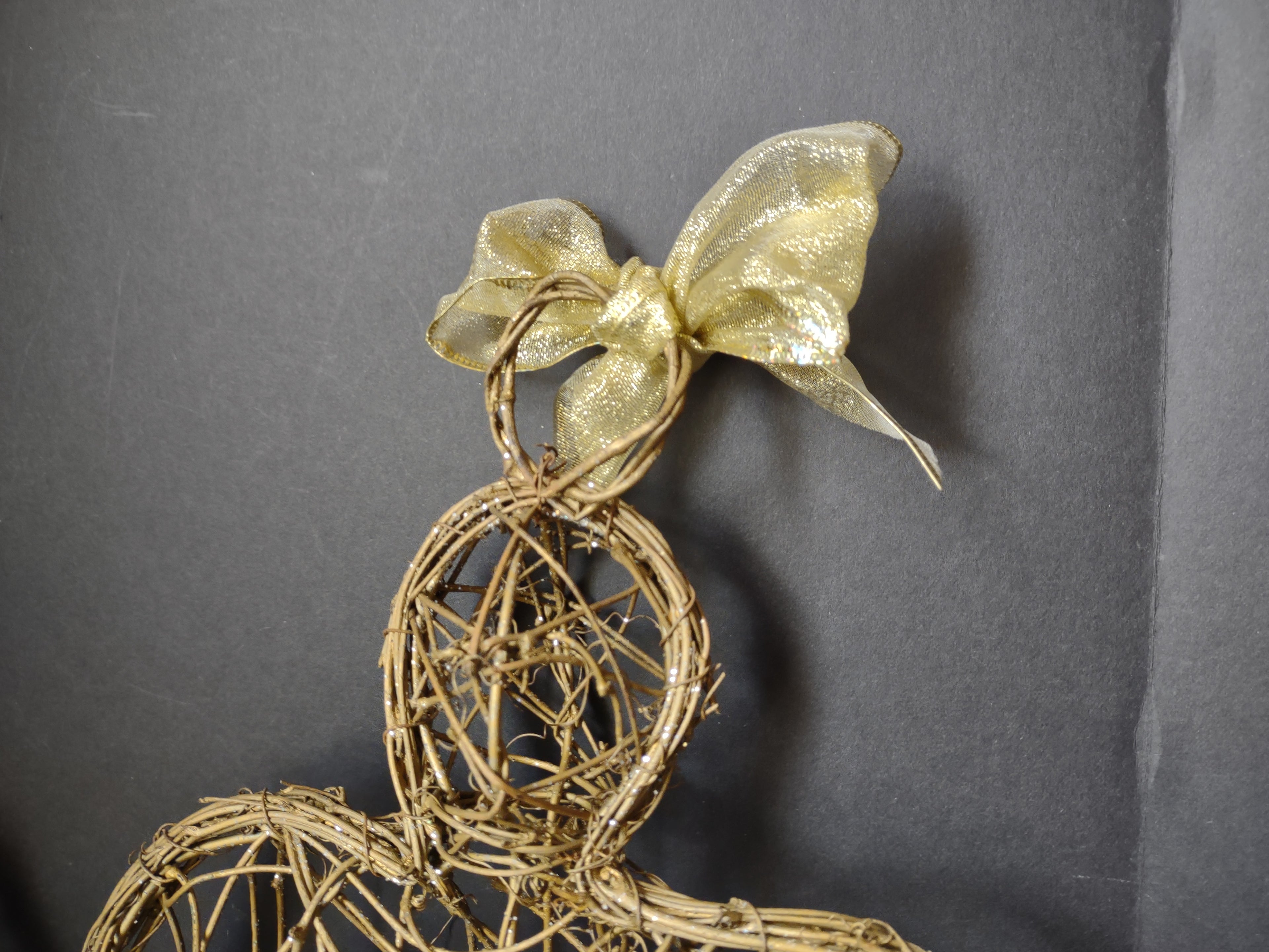 Set of 2 Angels Twine Golden Sparkly 13" (lot 1625)