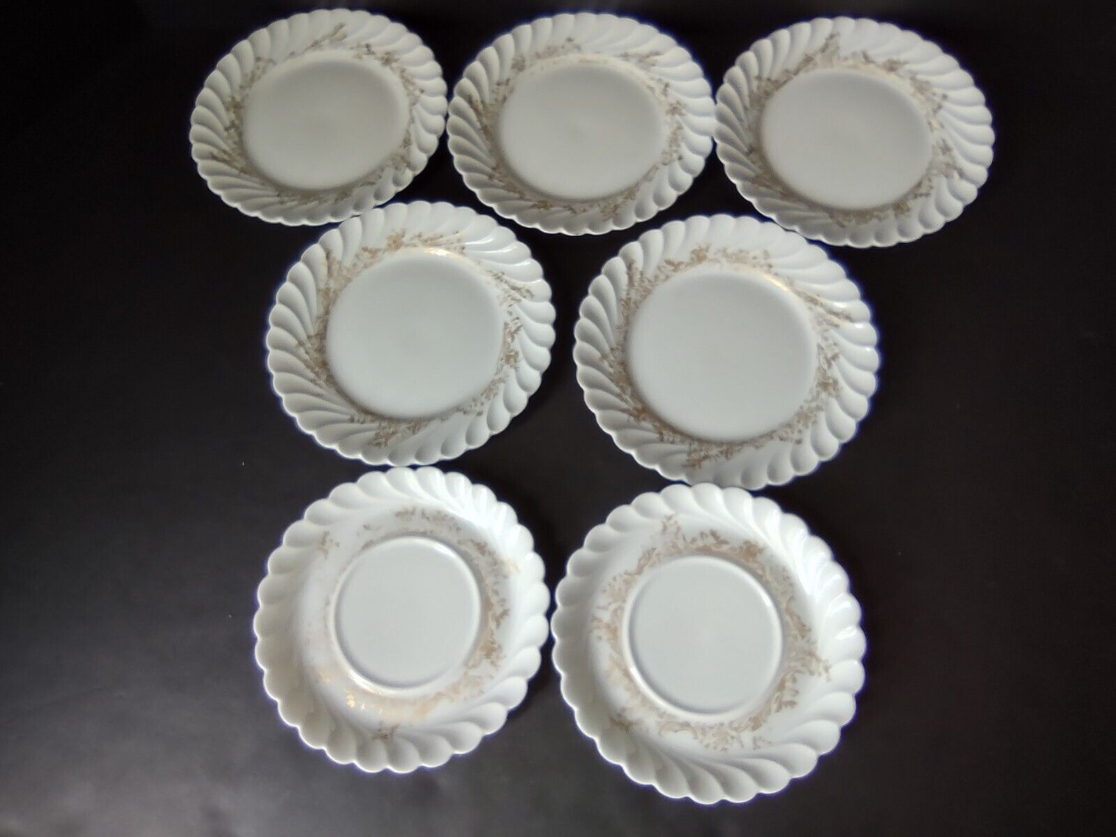 Ladore Haviland Limoges France 5 x Plate 2 x Saucer Gold (lot 563) IMPERFECT