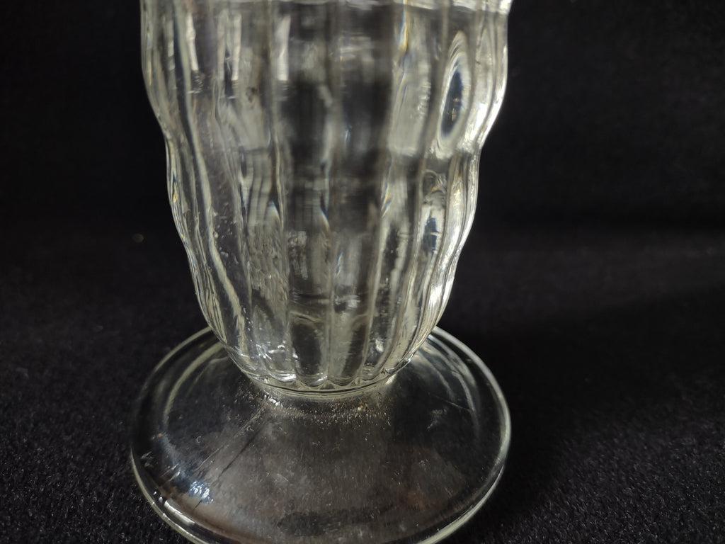 Vintage Retro MCM 5-1/2" Tall Jeannette Clear Glass x 4 (lot 5146)