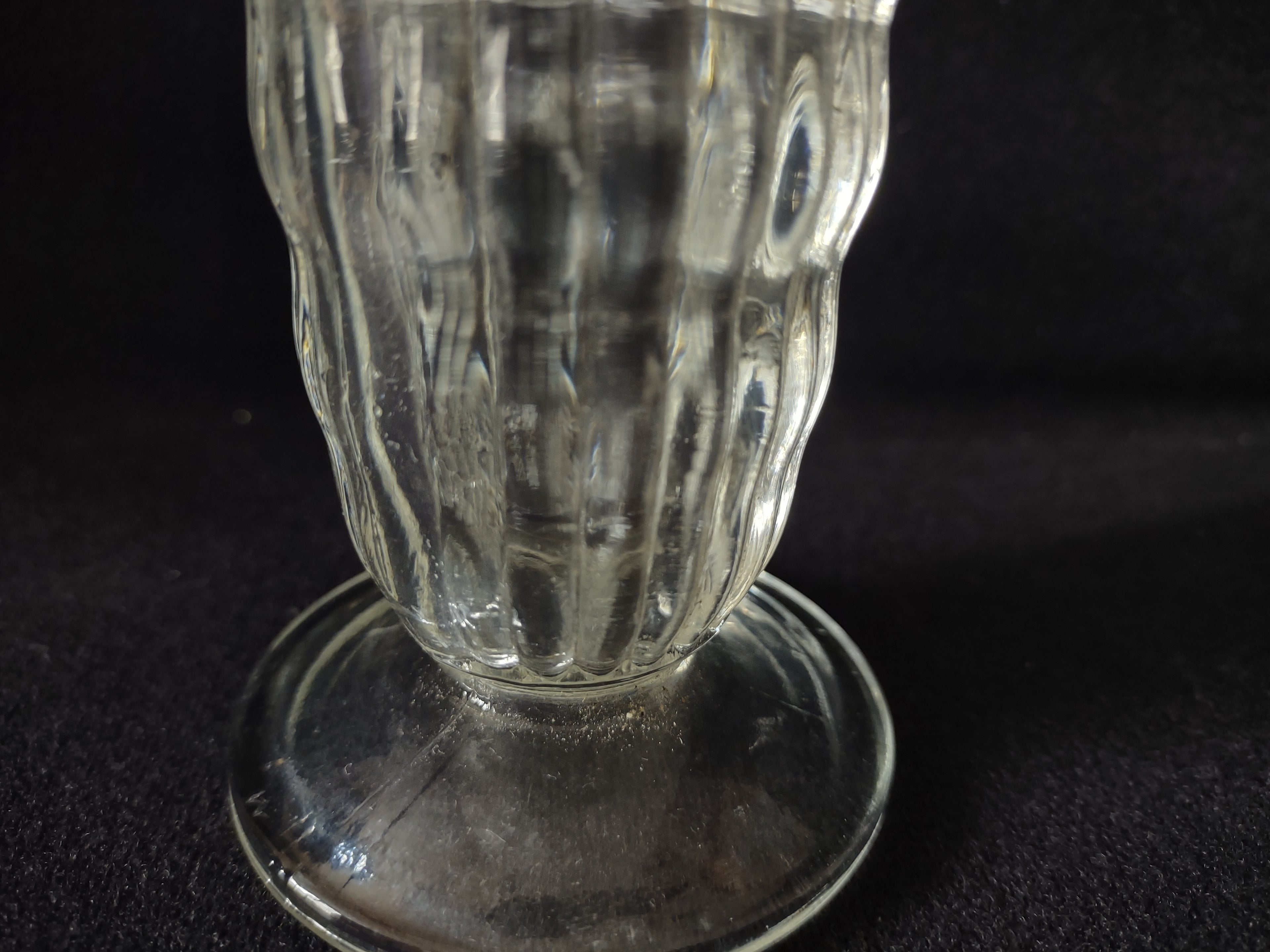 Vintage Retro MCM 5-1/2" Tall Jeannette Clear Glass x 4 (lot 5146)