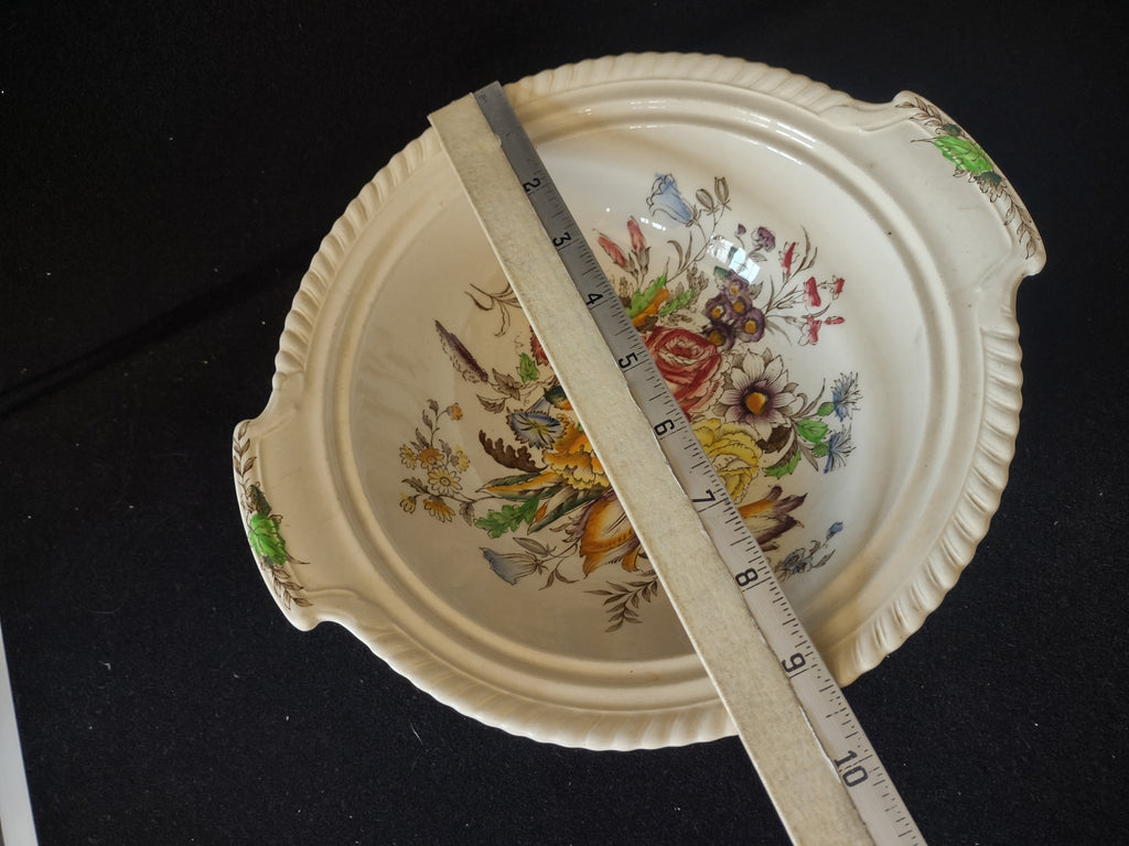 Vintage Johnson Bros Garden Bouquet Ironstone England Serving Bowl (lot 5616)