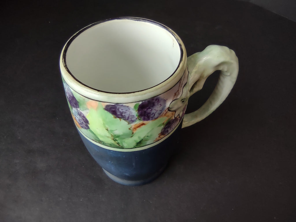 Lizard Handle Chalkboard Ceramic Blue Green Cup Mug