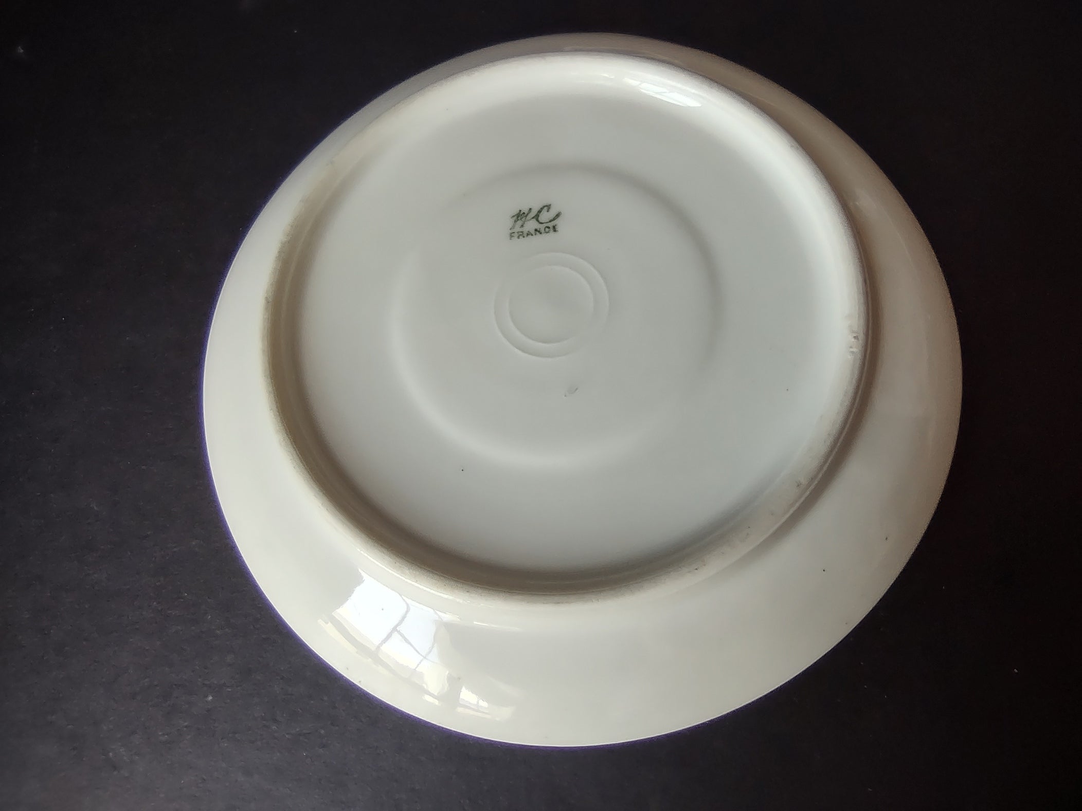 Old Abbey France Limoges Saucer ONLY Clover Gold Trim (lot 868)