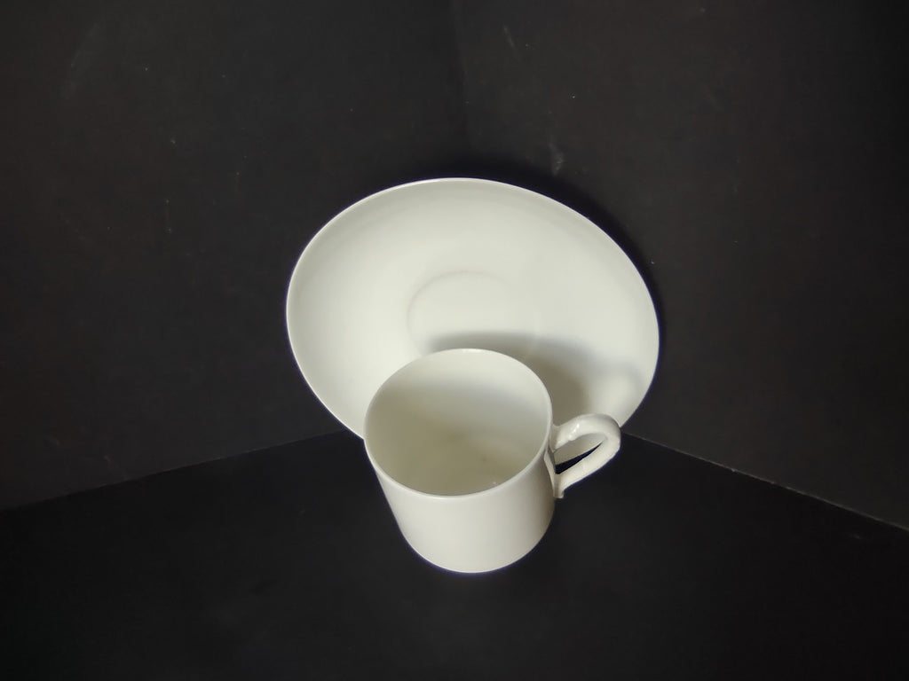 Haviland France Limoges Demitasse Cup and Saucer Plain White (lot 1027)