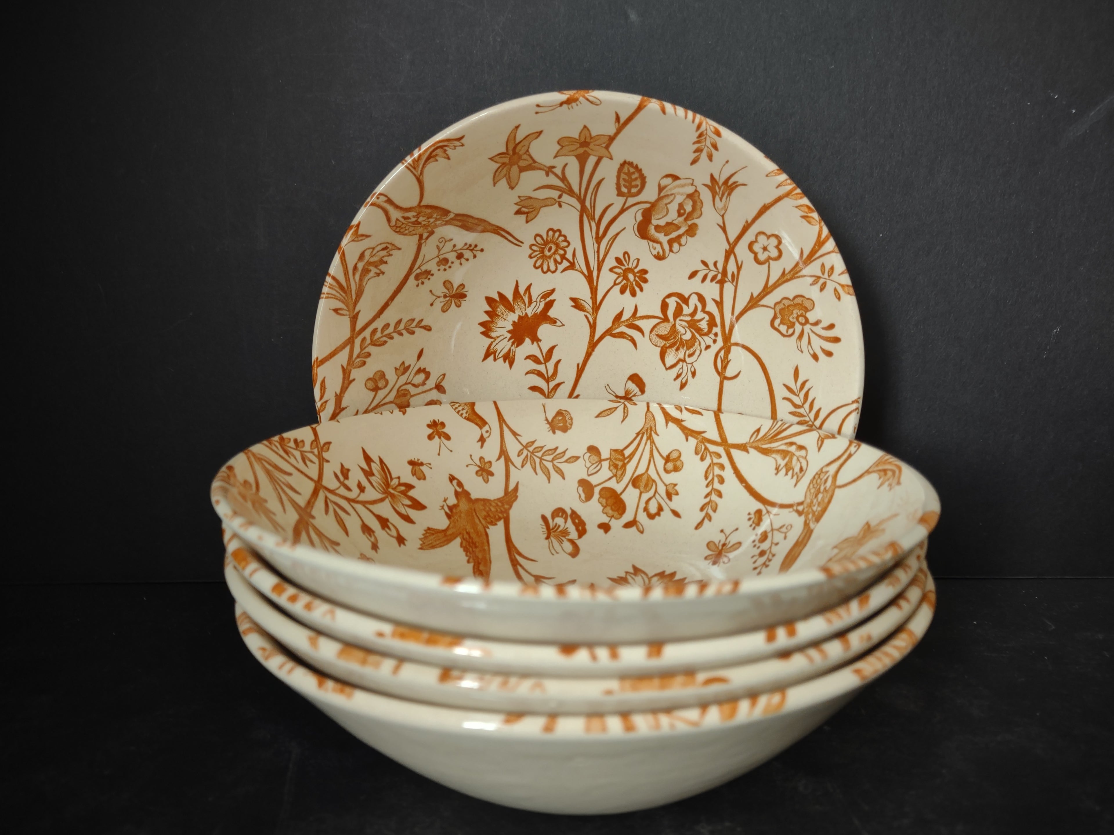 Laura Ashley Ironstone Oriental Garden Johnson Bros Cereal Bowl x 5 (lot 5550)