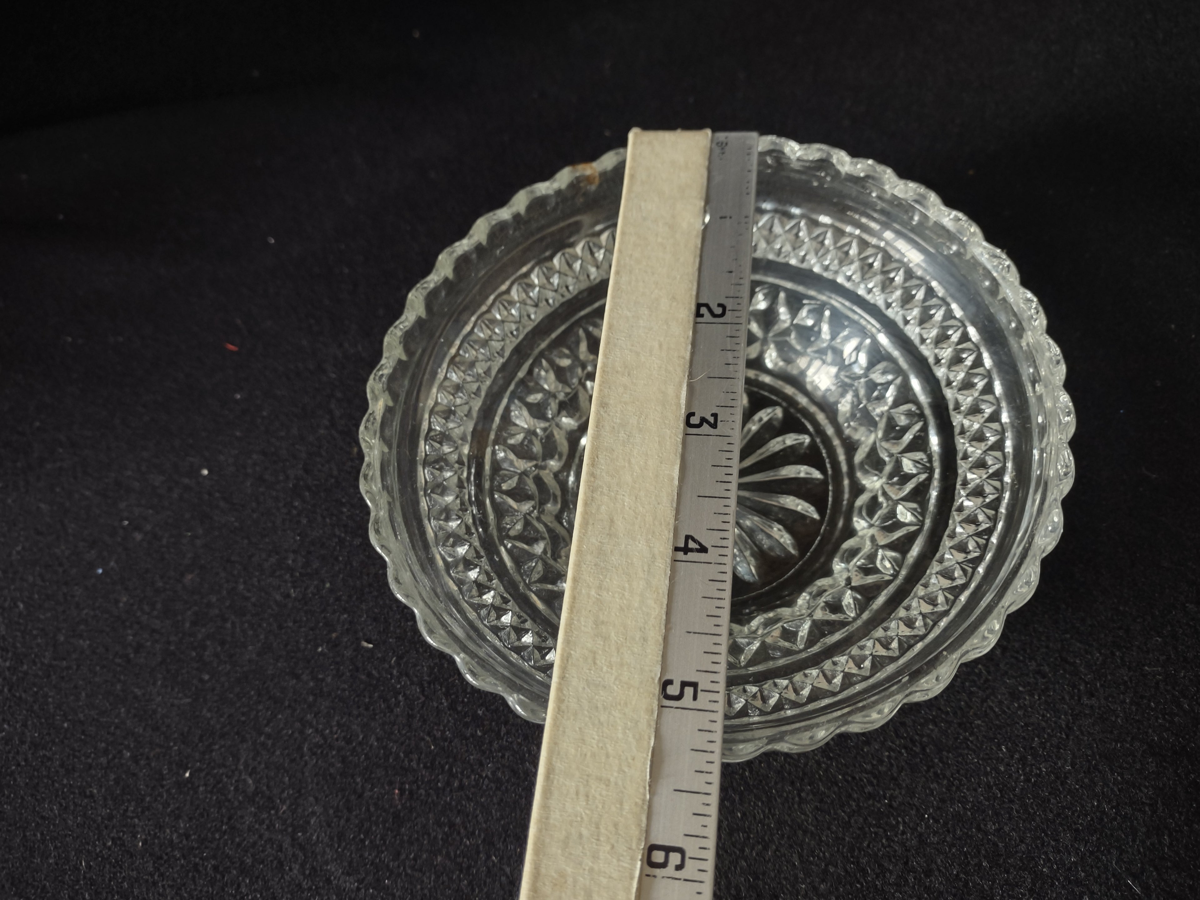 Wexford Anchor Hocking Small Glass Serving Bowl x 6 Diamond (lot 5150)