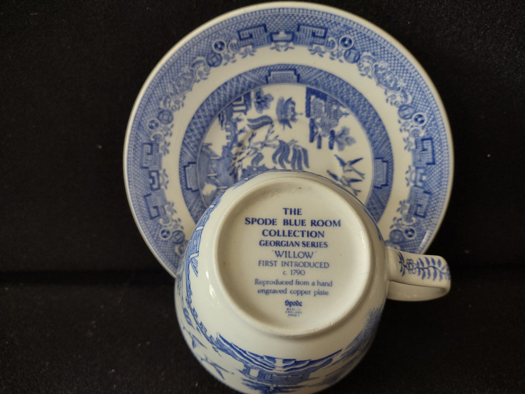 Spode Blue & White Room Teacup Willow Vintage English Transferware (lot 5842)