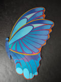 Blue Large Magnetic Butterfly 17" x 9" (lot 5038)