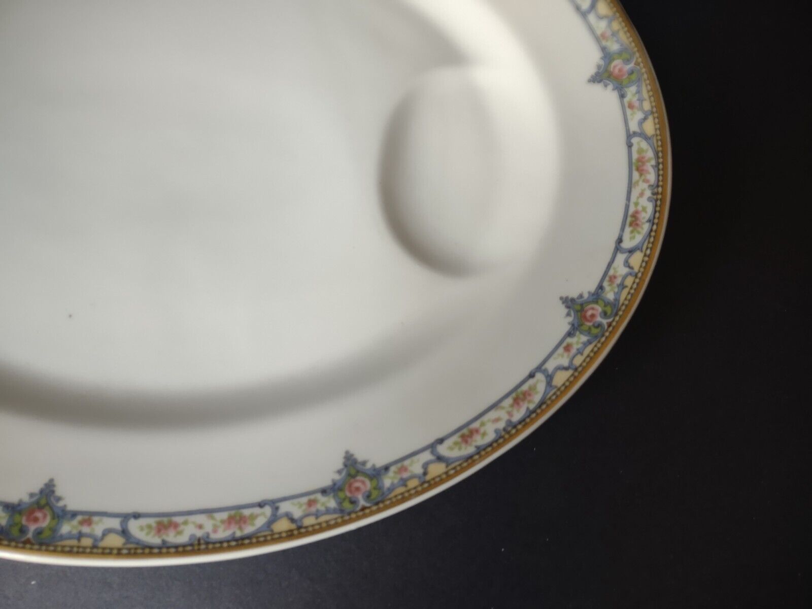 Haviland Limoges Gold Trim Serving Platter 13-1/2" (lot 341)