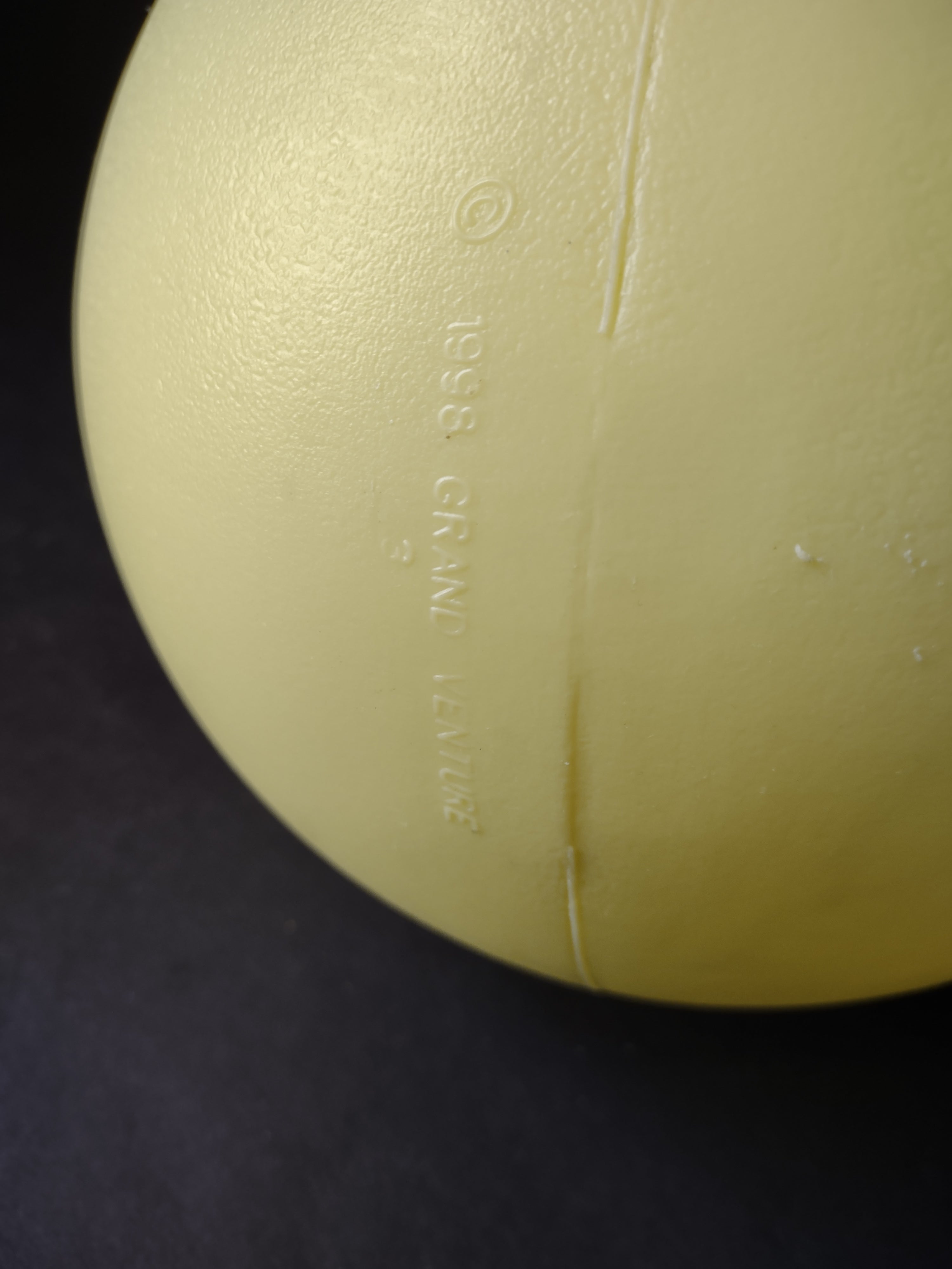 Vintage Blow Mold Easter Egg Yellow with Bunny 13" tall (lot 1470)