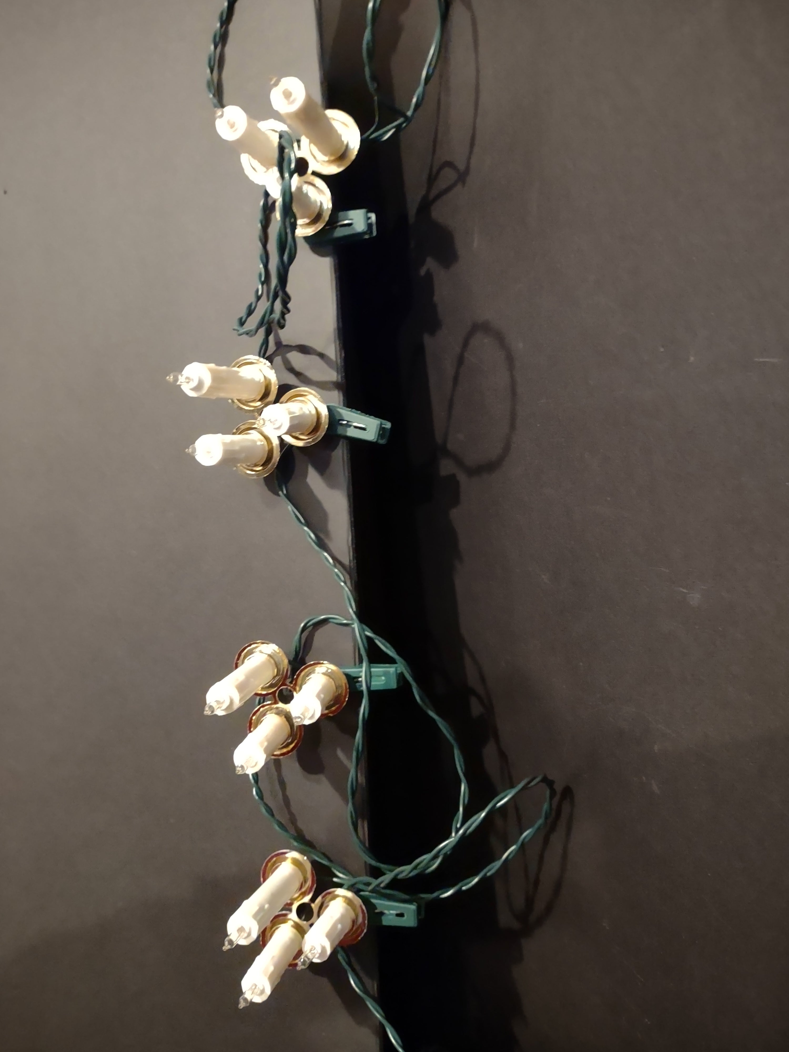 Vintage Clip-on Drip Taper Candles Christmas String Lights (lot 2462)