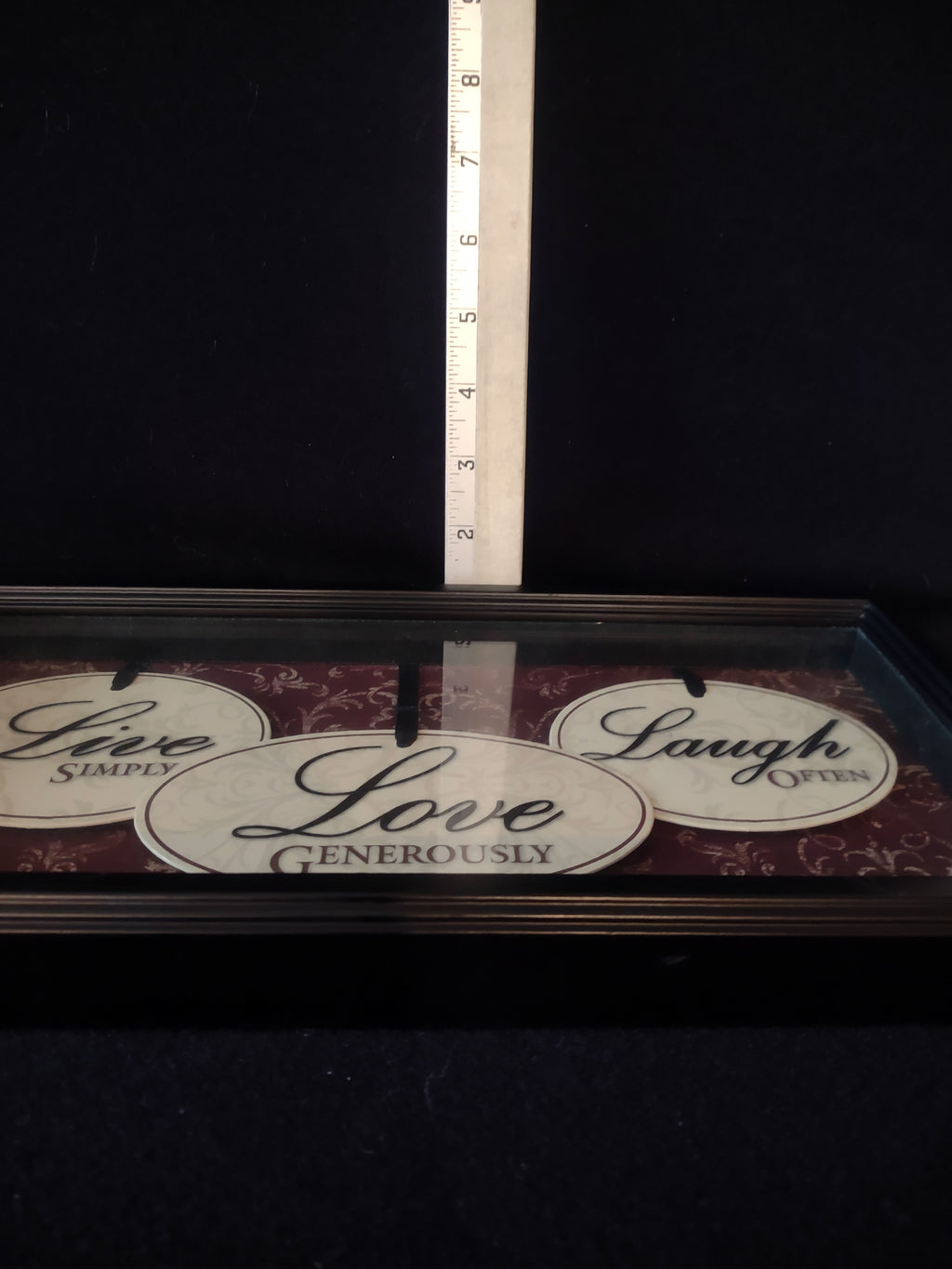 Decorative Black Framed Live Laugh Love 14x7 Picture (Lot 4227)