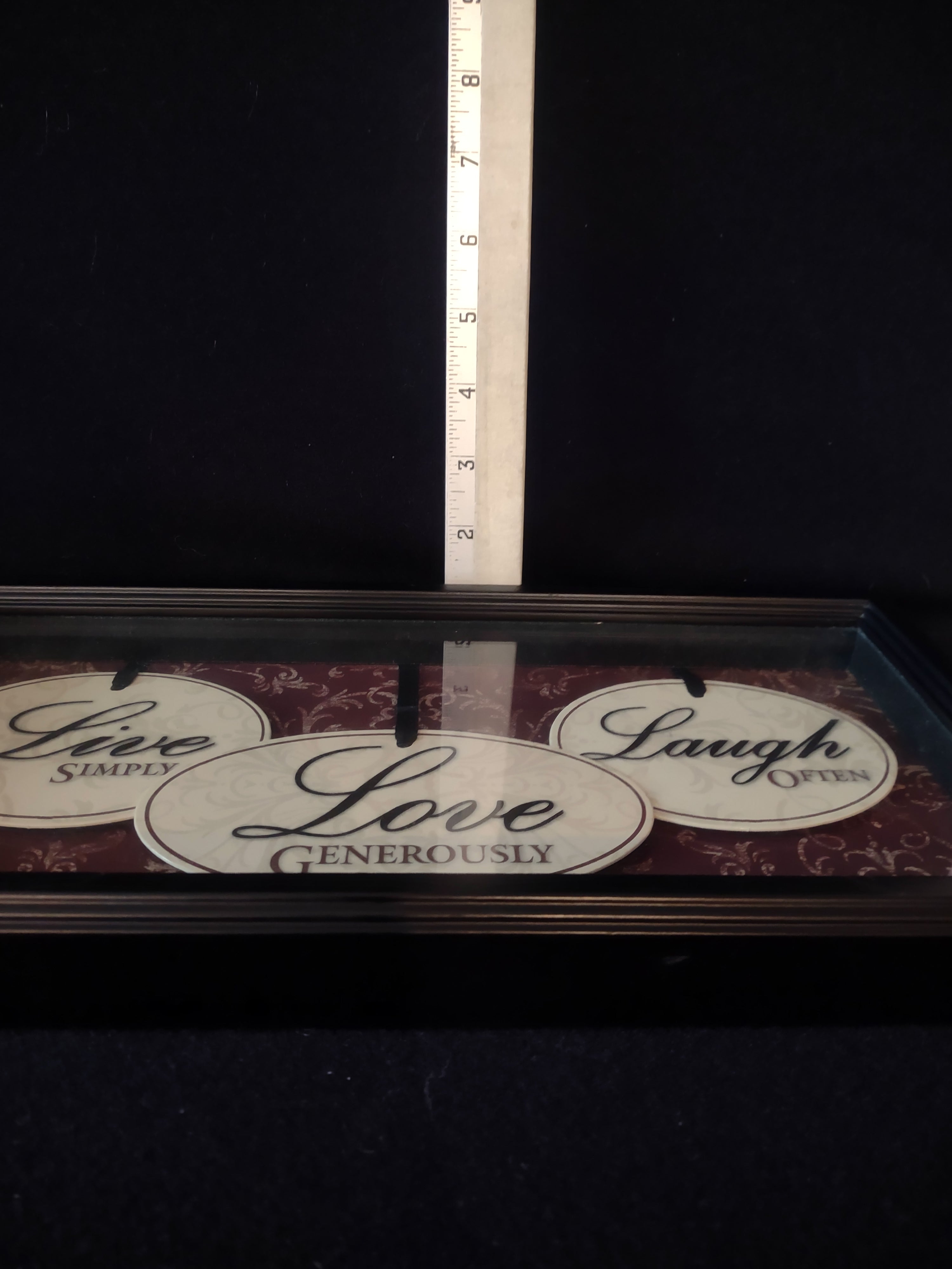 Decorative Black Framed Live Laugh Love 14x7 Picture (Lot 4227)