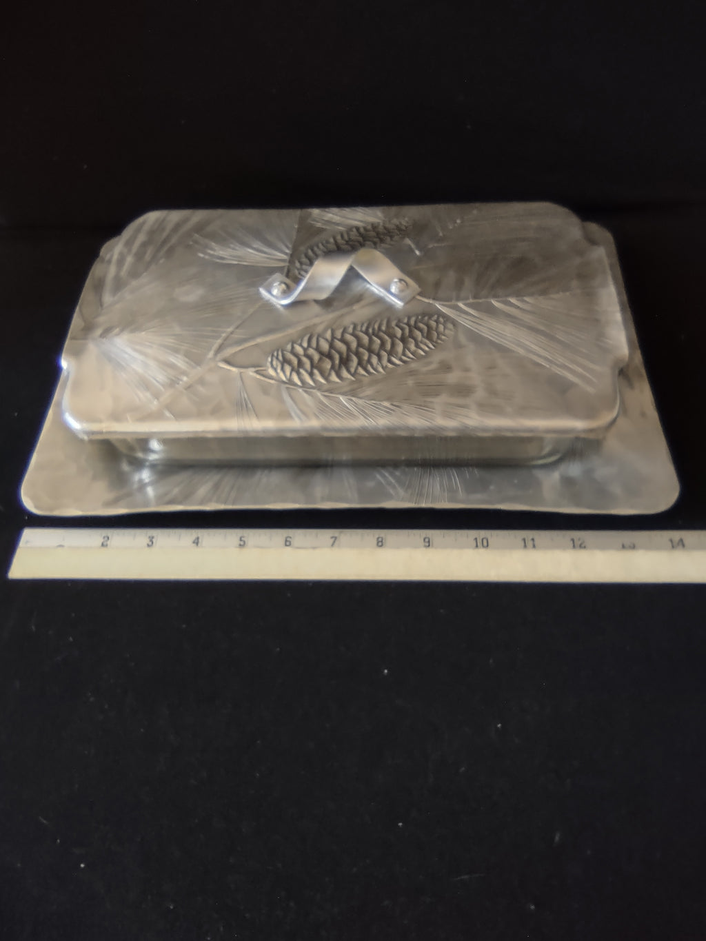 Vintage Casserole Serving Tray Wendell Aluminum 1.5 Qt Pyrex (Lot 5730)