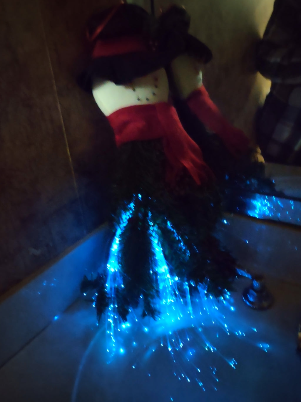 Christmas Door Wall Hanging Fiber Optic Color Changing Snowman 20" (lot 3266j)