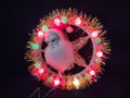 Vintage Christmas Rotating Lite Santa Plaque 30 Rotating Lights 7" (lot 3232)